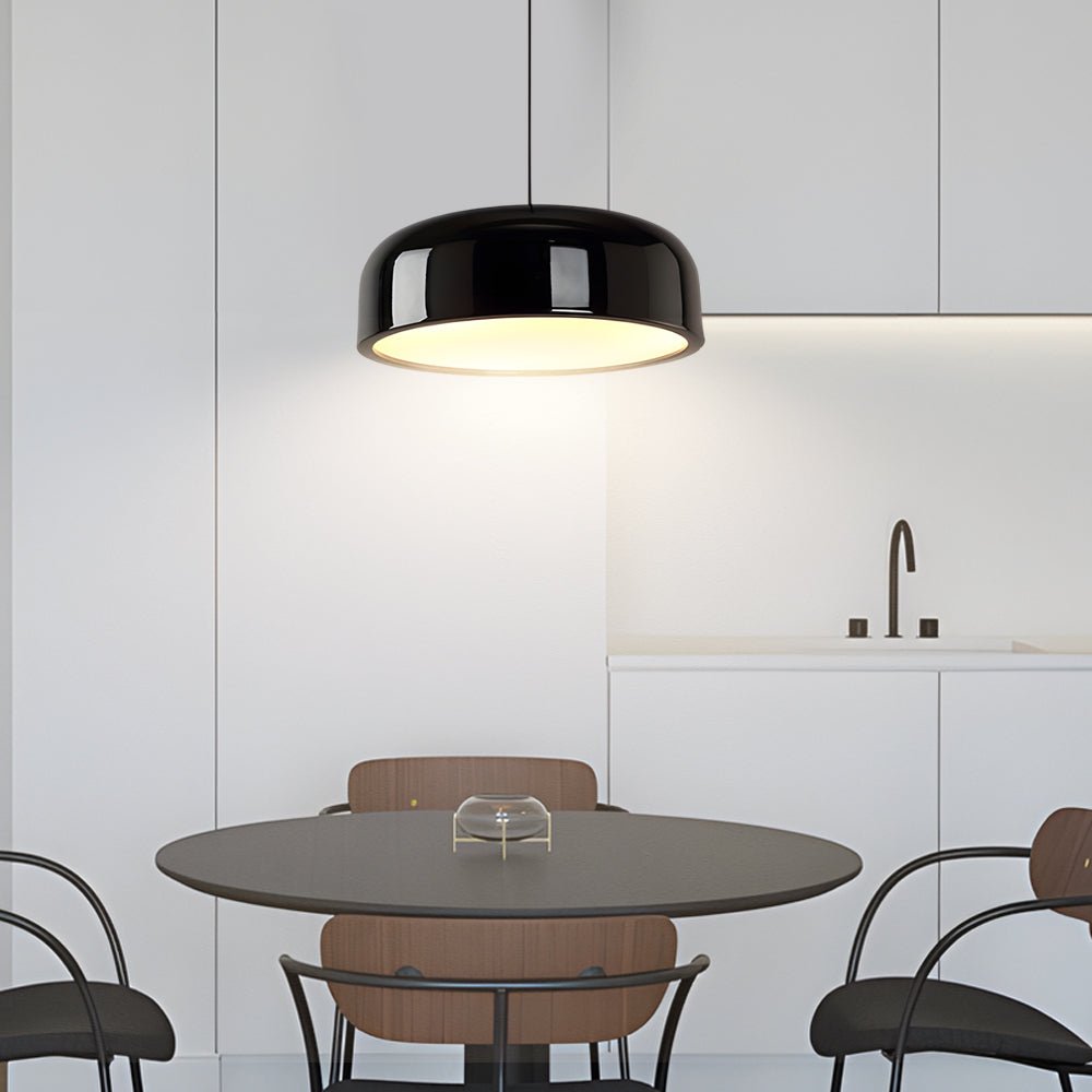 Smithfield Pendant Light - Modern Aluminum Hanging Fixture in Black/White Design