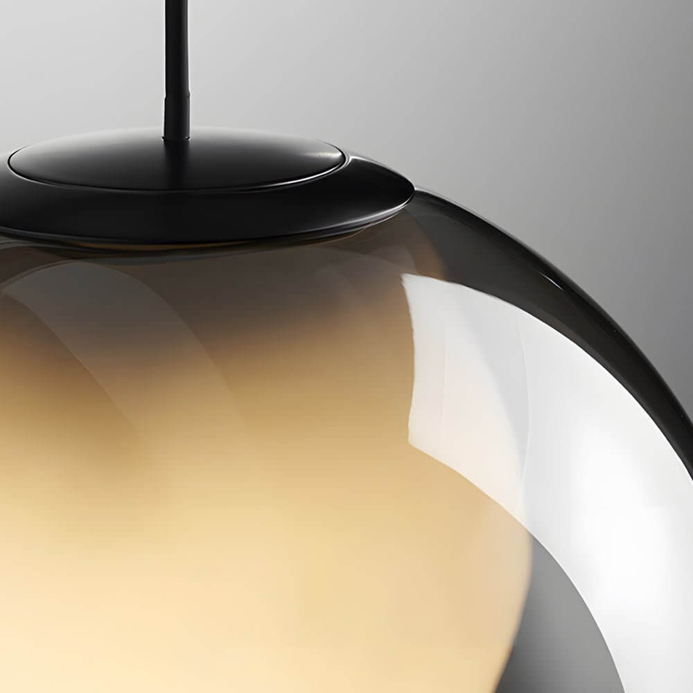 6.3-Inch Glass Bubble Pendant Light - Modern Clear Hanging Fixture