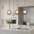 6.3-Inch Glass Bubble Pendant Light - Modern Clear Hanging Fixture