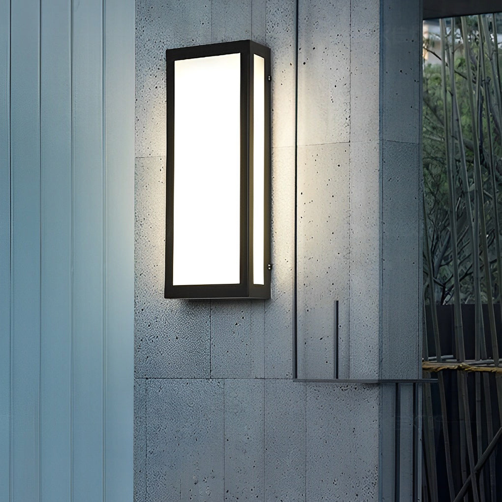 Modern Waterproof LED Outdoor Wall Light - Rectangle Design
