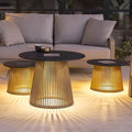 Solar Coffee Table Lamp Waterproof Iron Cage Outdoor Lighting