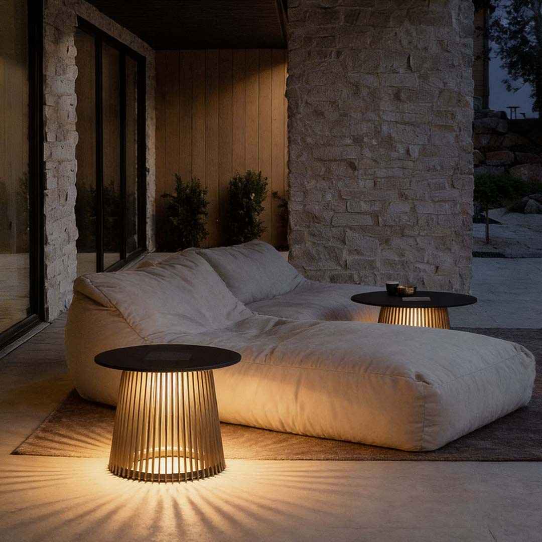 Solar Coffee Table Lamp Waterproof Iron Cage Outdoor Lighting