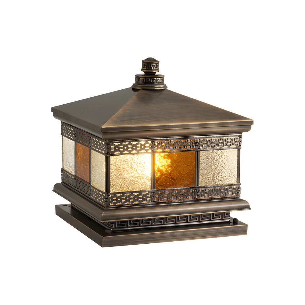 Solar Outdoor Square Pillar Lights - European Design Waterproof Garden Lamps