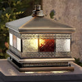 Solar Outdoor Square Pillar Lights - European Design Waterproof Garden Lamps