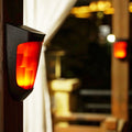 Solar LED Outdoor Wall Lamp - Flame Light Sconce for Garden, Patio & Deck Lighting