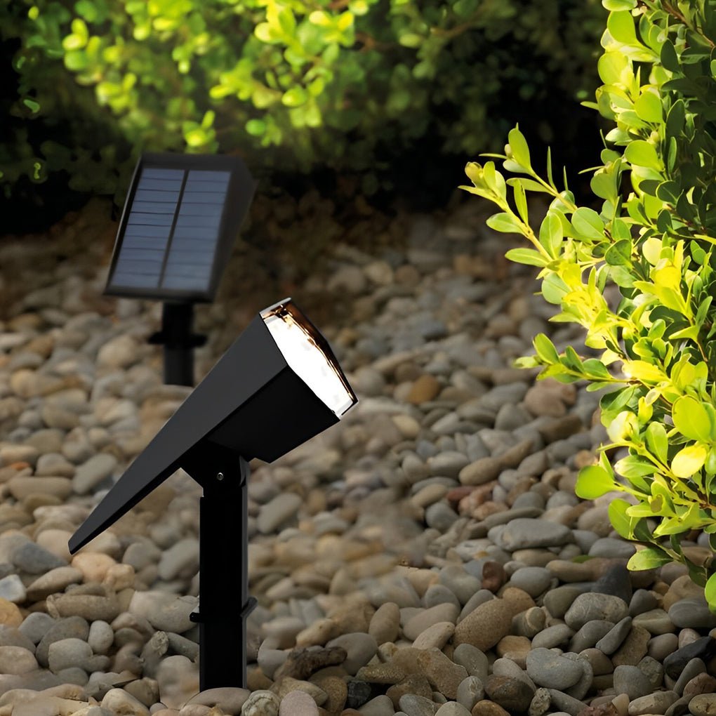 Adjustable Angle Solar Spotlight - Flood Spike Light for Outdoor Illumination