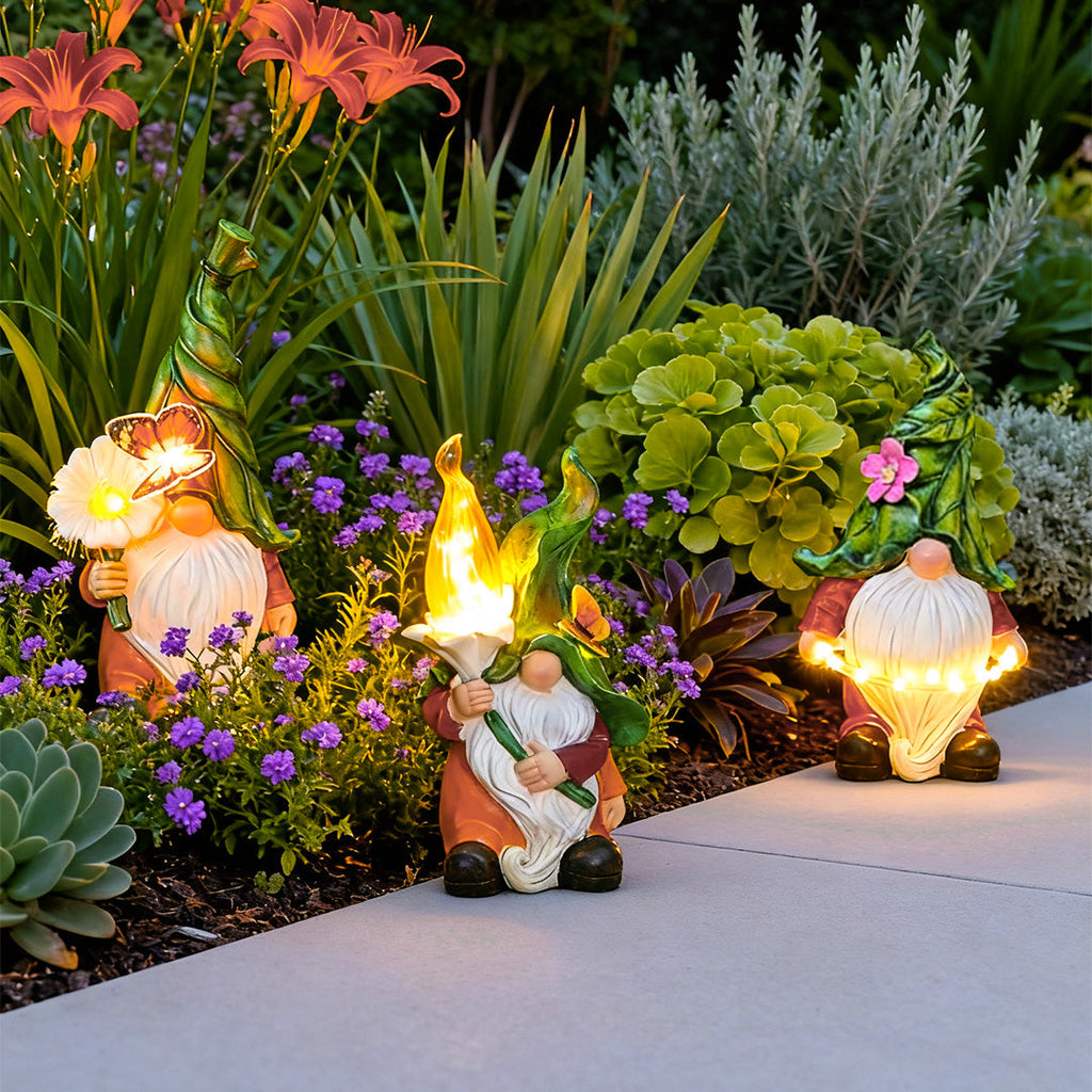 Solar Gnomes Garden Lights Mini Landscape Lamp Welcome Decor