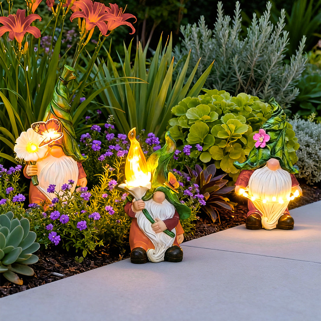 Solar Gnomes Garden Lights Mini Landscape Lamp Welcome Decor