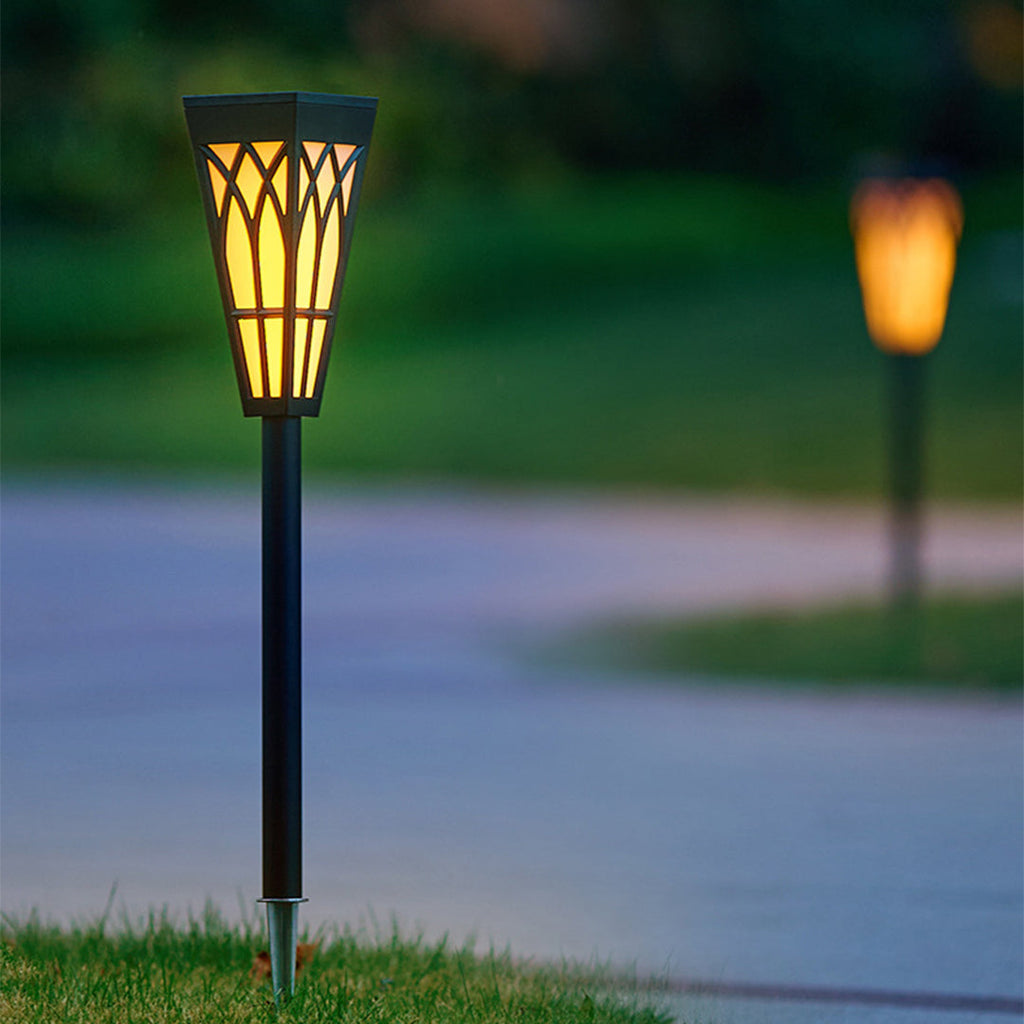 Waterproof Solar LED Lawn Light Post - Decorative Garden & Outdoor Lighting