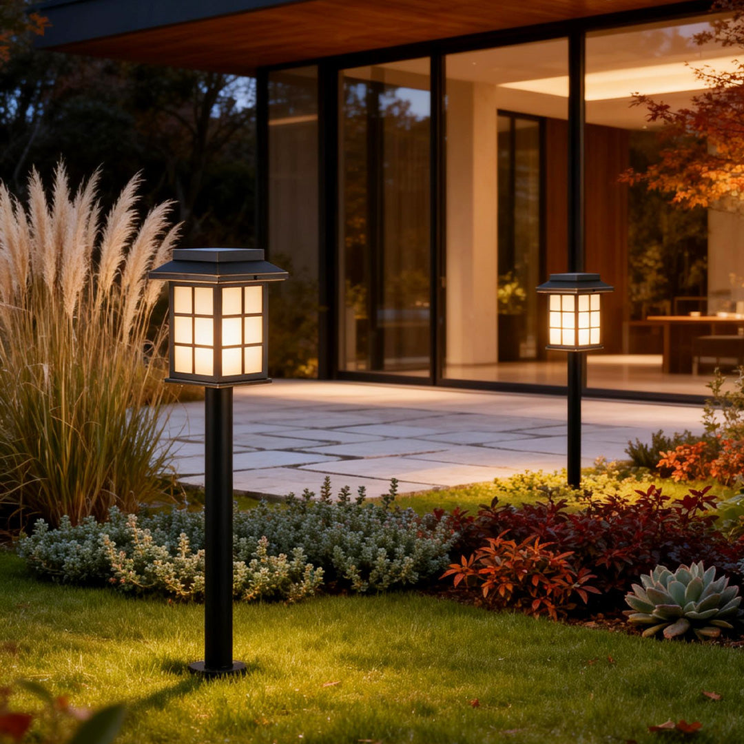 Solar LED Path Lights Outdoor - Courtyard Ground Socket Light for Pathway Illumination and Garden Decor