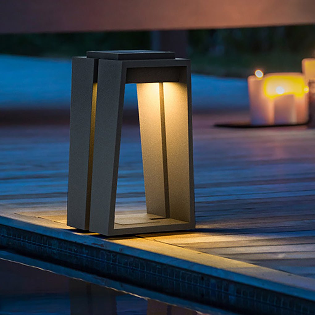 Waterproof Solar Deck Lights - Minimalist Trapezoid LED Lighting