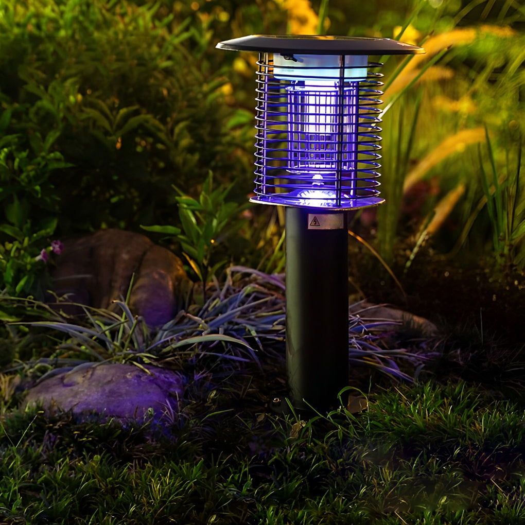 Solar Purple Light Bug Zapper - Garden Mosquito Killer Lamp