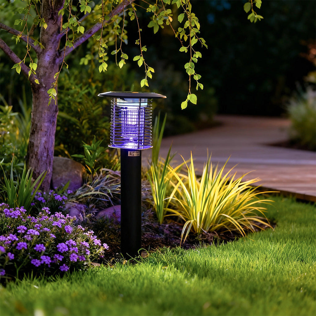 Solar Bug Zapper Garden Lamp - Purple Light Mosquito Killer