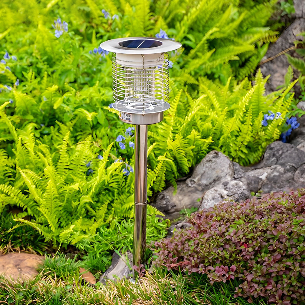 Solar Purple Light Bug Zapper - Garden Mosquito Killer Lamp