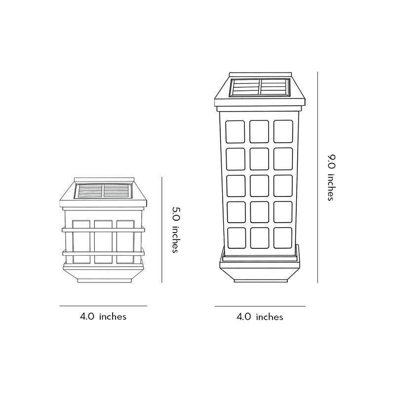 Modern Solar LED Outdoor Wall Light - Coffee Color