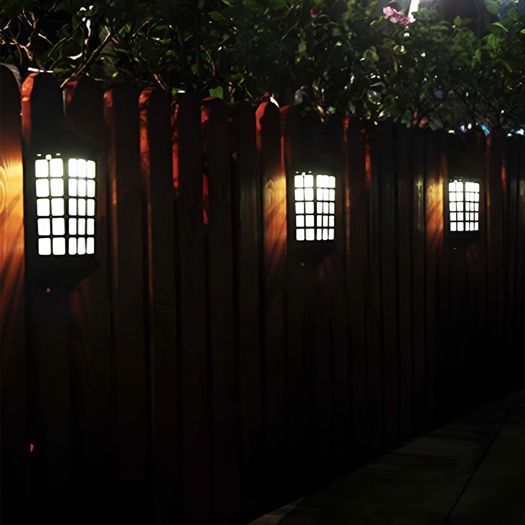 Modern Solar LED Outdoor Wall Light - Coffee Color