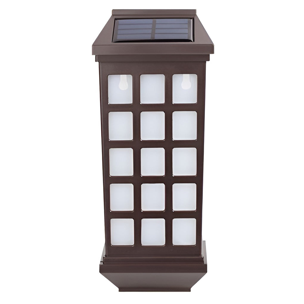 Modern Solar LED Outdoor Wall Light - Coffee Color