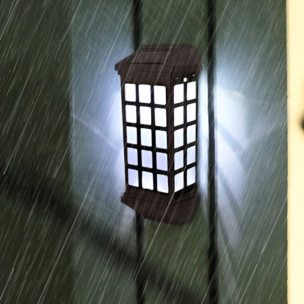 Modern Solar LED Outdoor Wall Light - Coffee Color