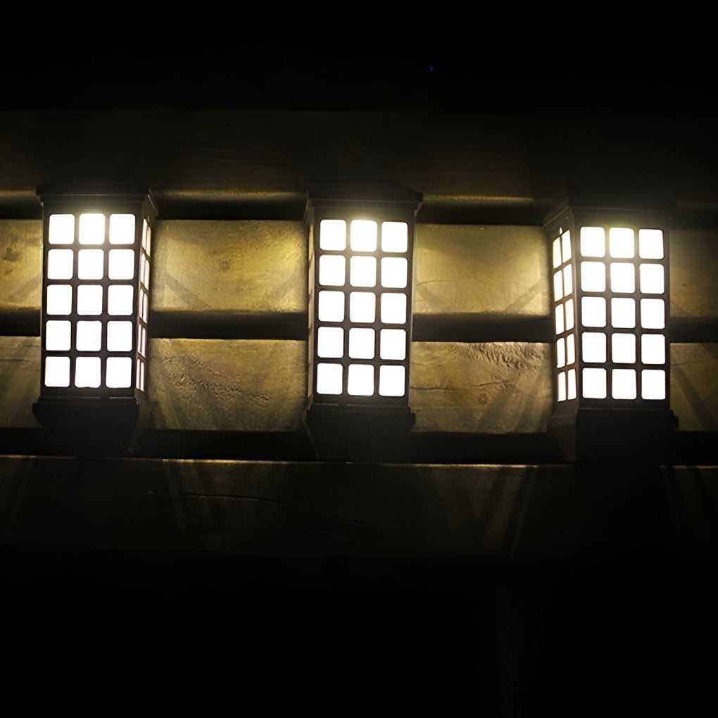 Modern Solar LED Outdoor Wall Light - Coffee Color