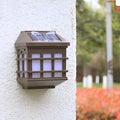 Modern Solar LED Outdoor Wall Light - Coffee Color