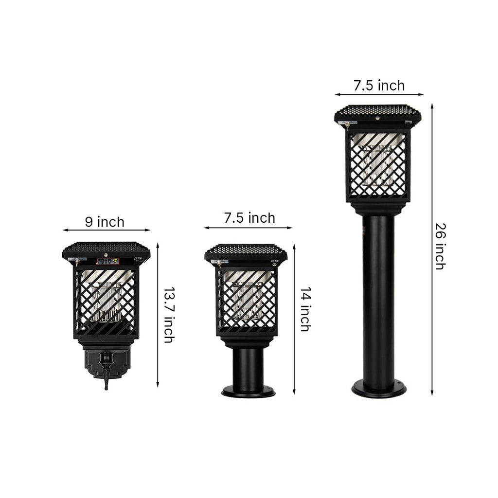 Compact Solar-Powered Black Landscape Lighting - Waterproof Stainless Steel Outdoor Fixtures