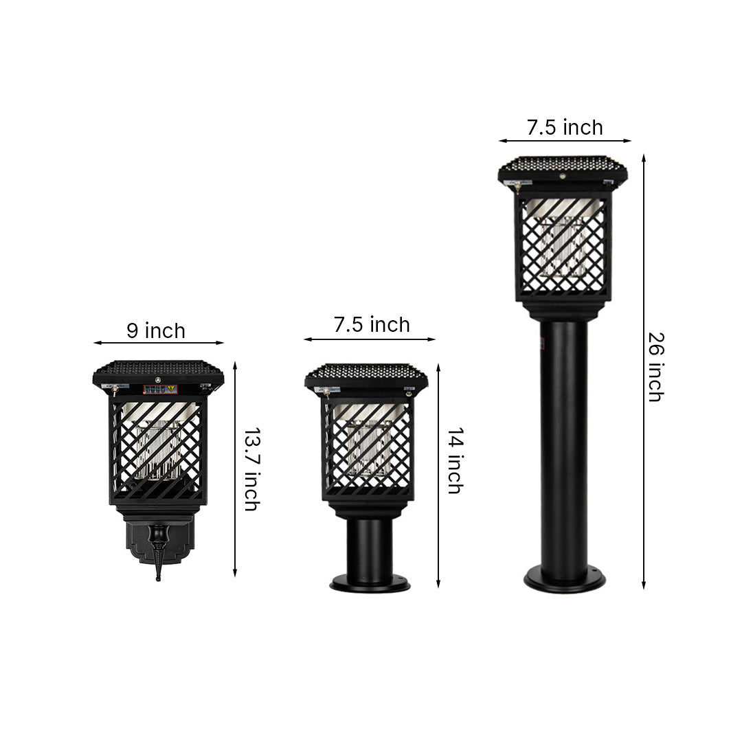 Compact Solar-Powered Black Landscape Lighting - Waterproof Stainless Steel Outdoor Fixtures