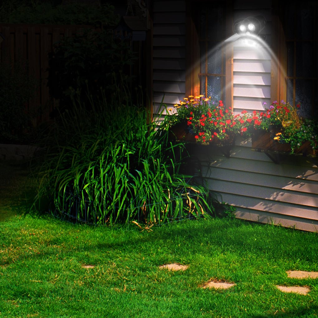 Solar Motion Sensor Wall Light - Adjustable Outdoor Security Lamp