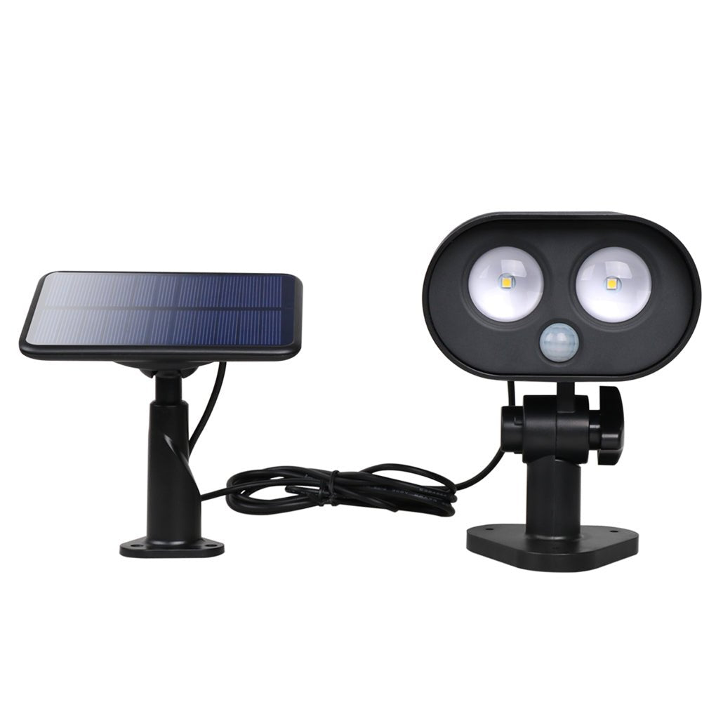 Solar Motion Sensor Wall Light - Adjustable Outdoor Security Lamp