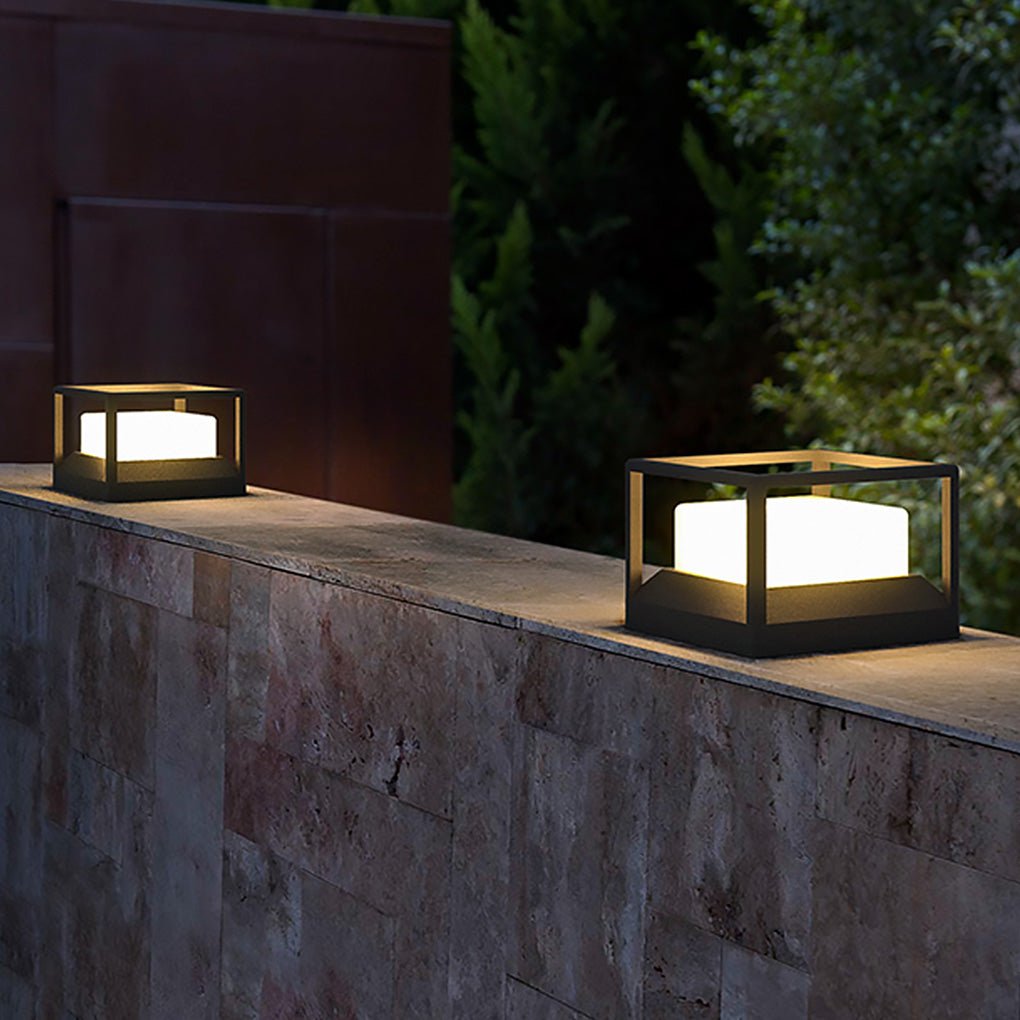 Outdoor Stone Pillar LED Light - Waterproof Landscape Lighting