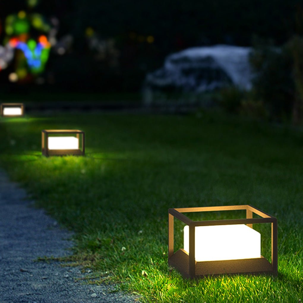 Outdoor Stone Pillar LED Light - Waterproof Landscape Lighting