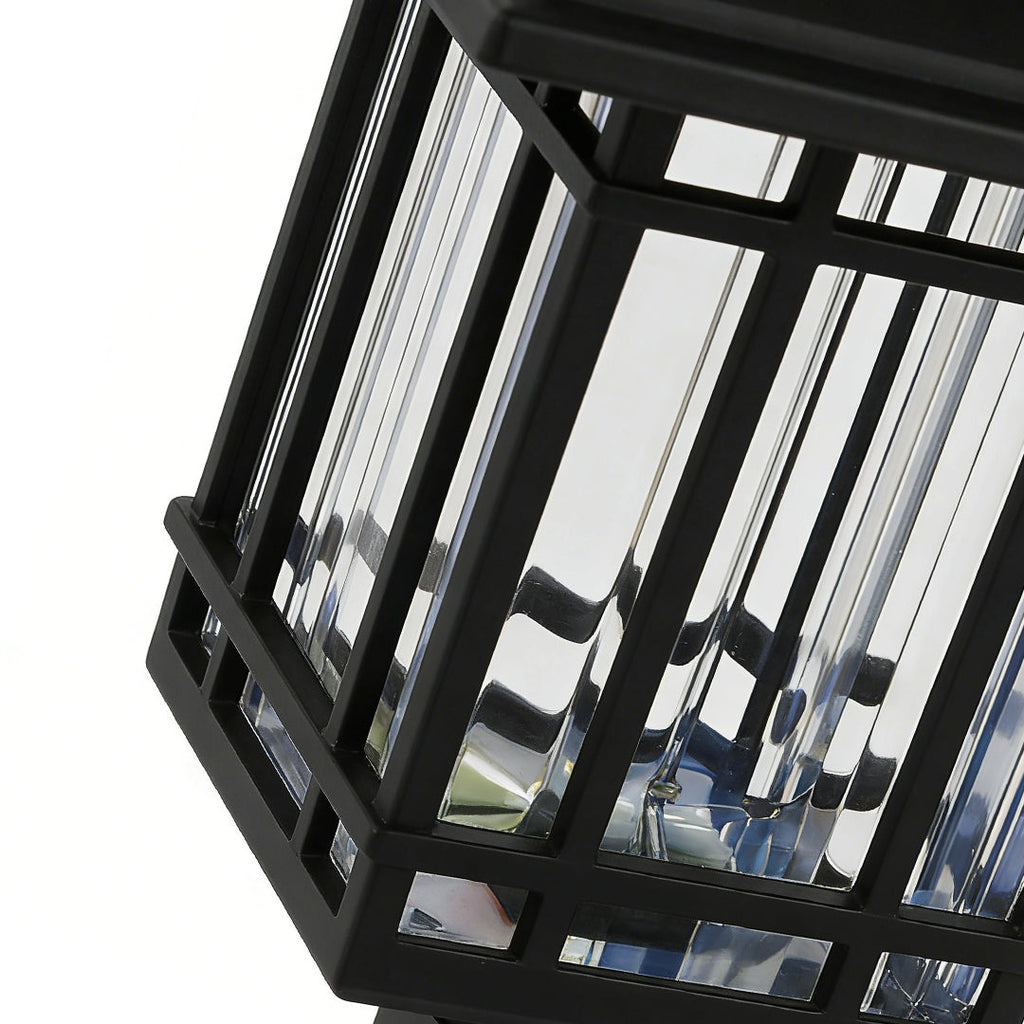 2-PCS Vintage Square Waterproof Solar Outdoor Lawn Lights