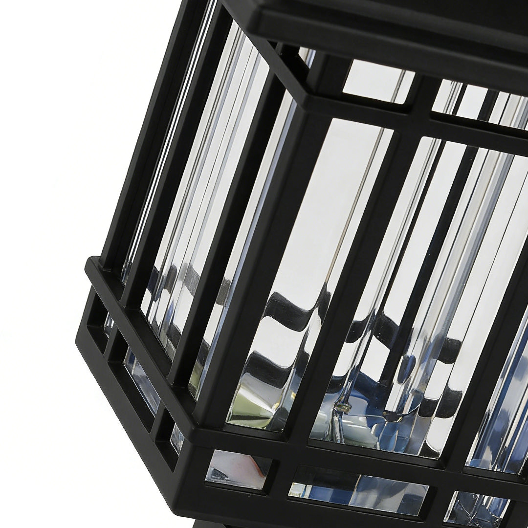 2-PCS Vintage Square Solar Outdoor Lawn Lights Waterproof Lamp