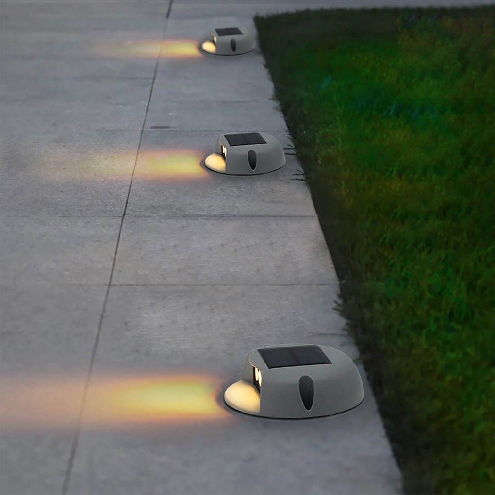 Round Waterproof Solar LED Deck Light for Outdoors