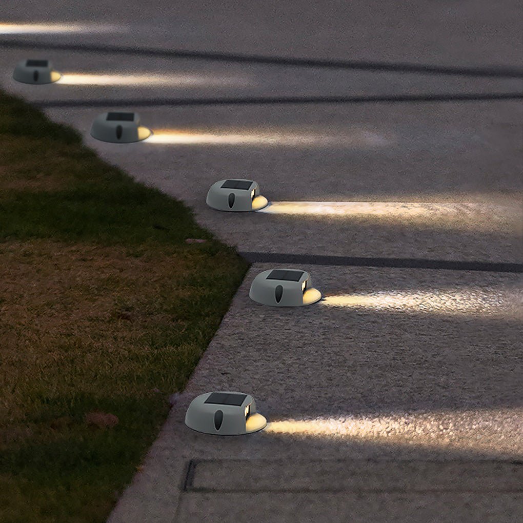 Round Waterproof Solar LED Deck Light for Outdoors