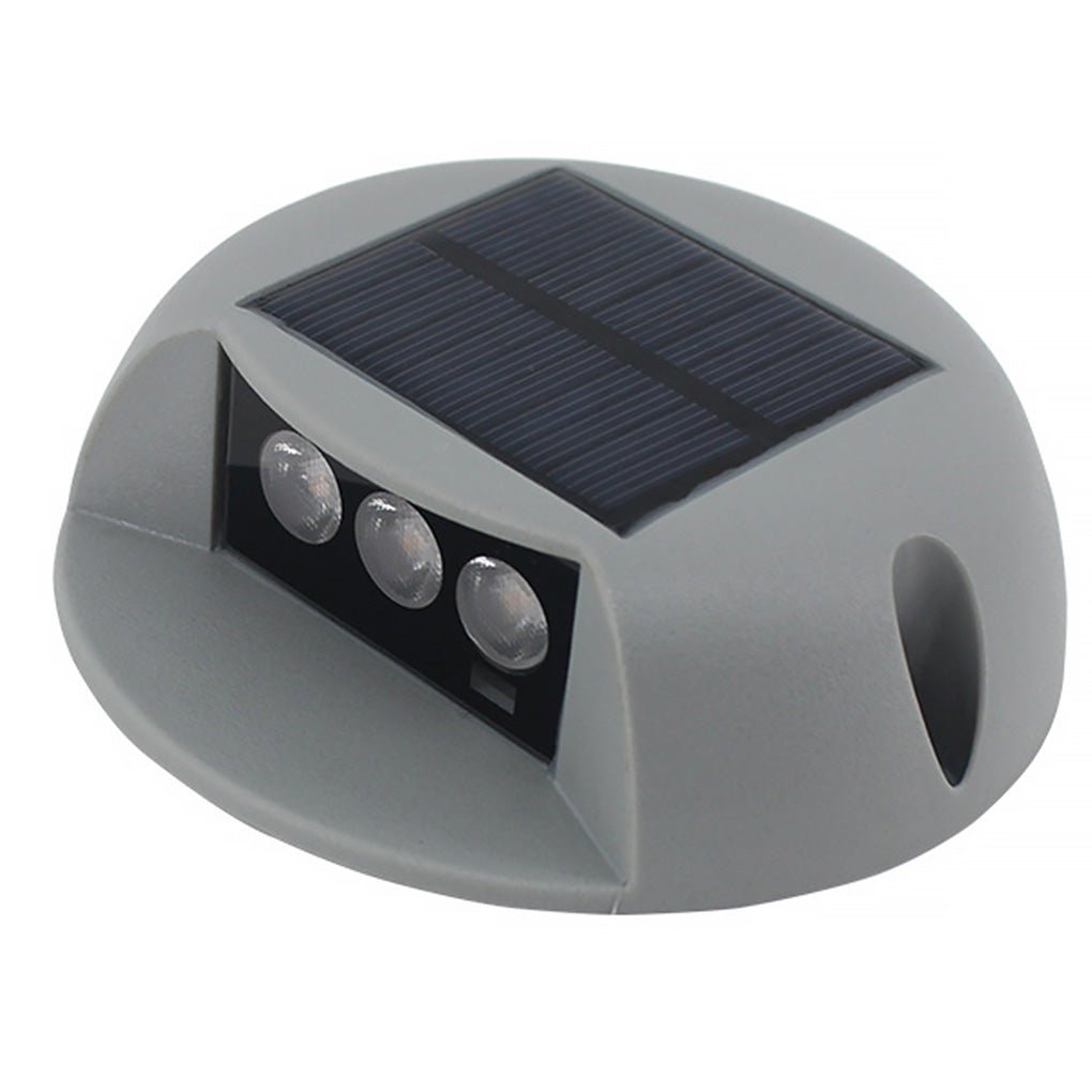 Round Waterproof Solar LED Deck Light - Outdoor Lighting Solution