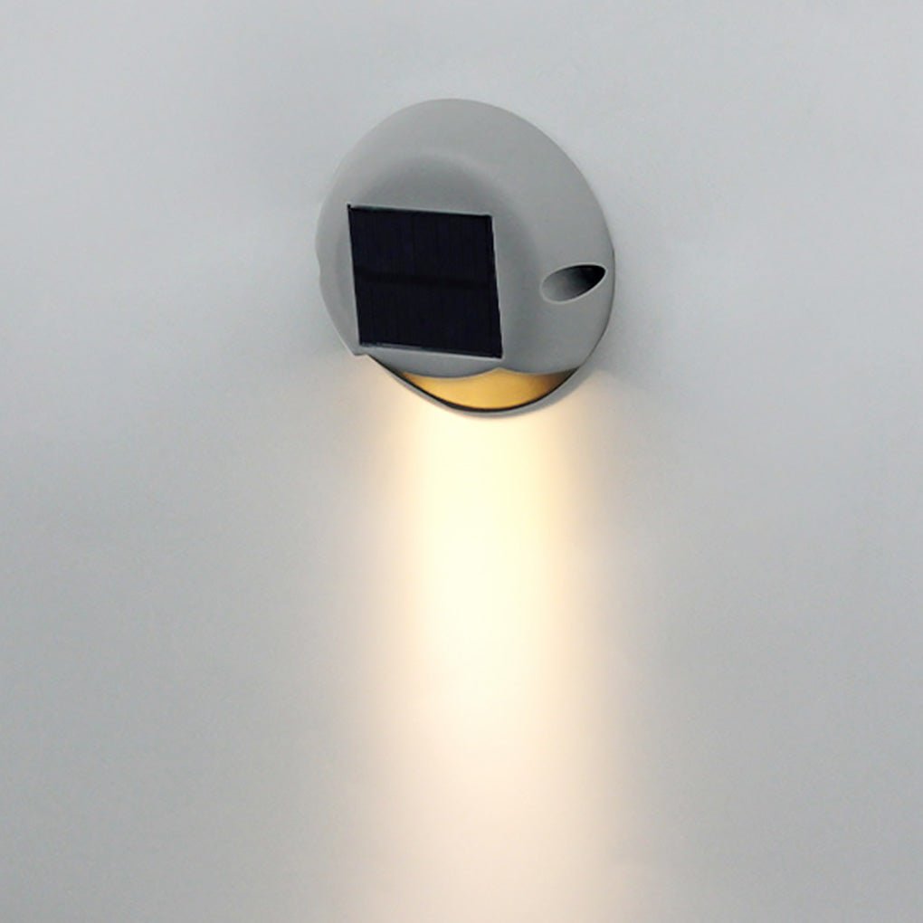 Round Waterproof Solar LED Deck Light for Outdoors