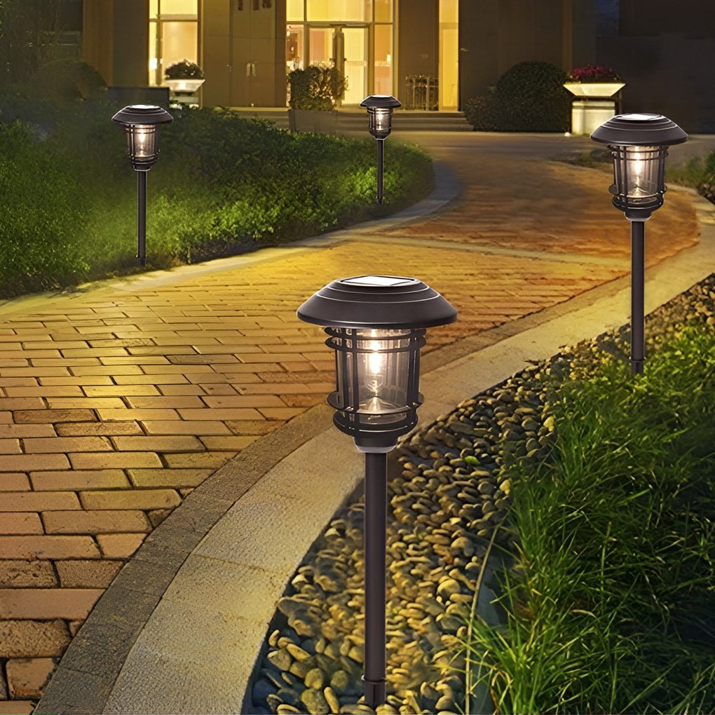 Durable Solar Outdoor Lights - Stainless Steel & Glass Waterproof Design