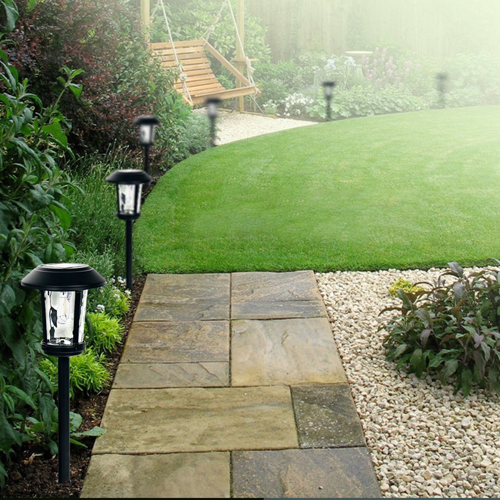 Elegant Solar Post Lights with Water Glass Lens - Outdoor LED Lighting