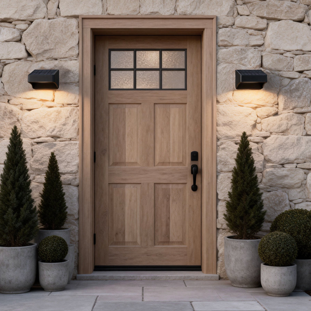 Solar Outdoor Wall Lights – Dusk to Dawn Waterproof Ambient Minimalist Lighting