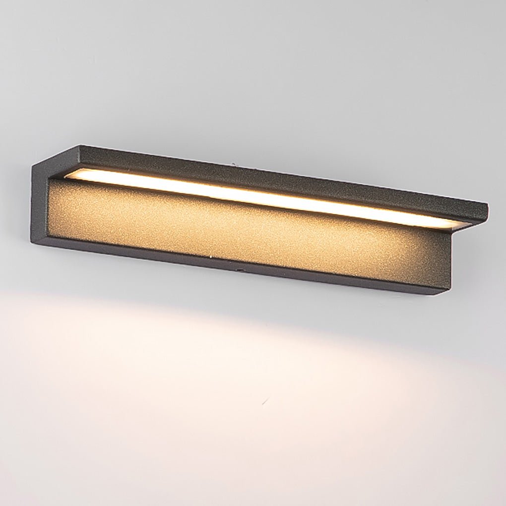 Black Outdoor Waterproof Rectangular Porch Light