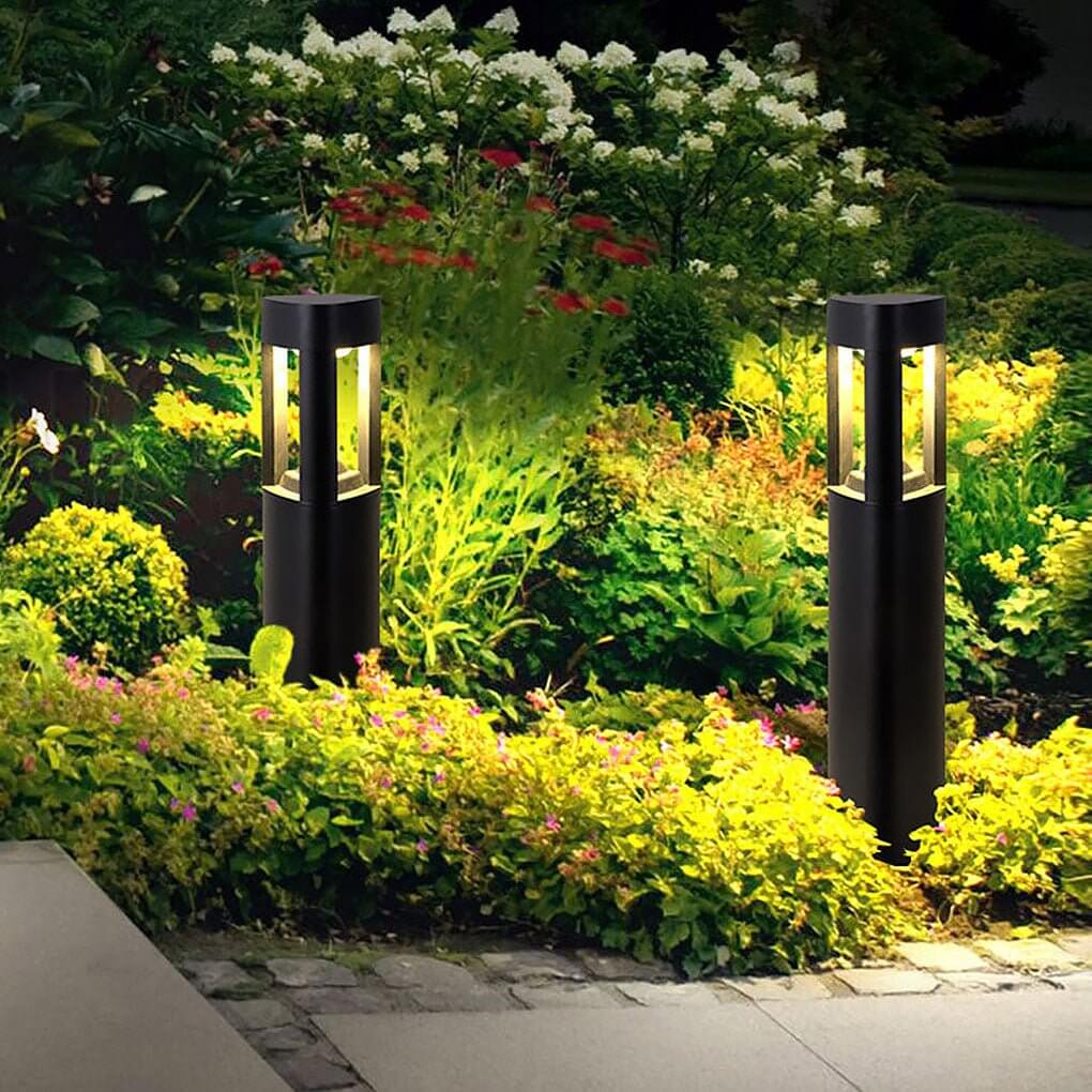 Hollow Bollard LED Light - Three-Sided Illuminated Outdoor Lighting