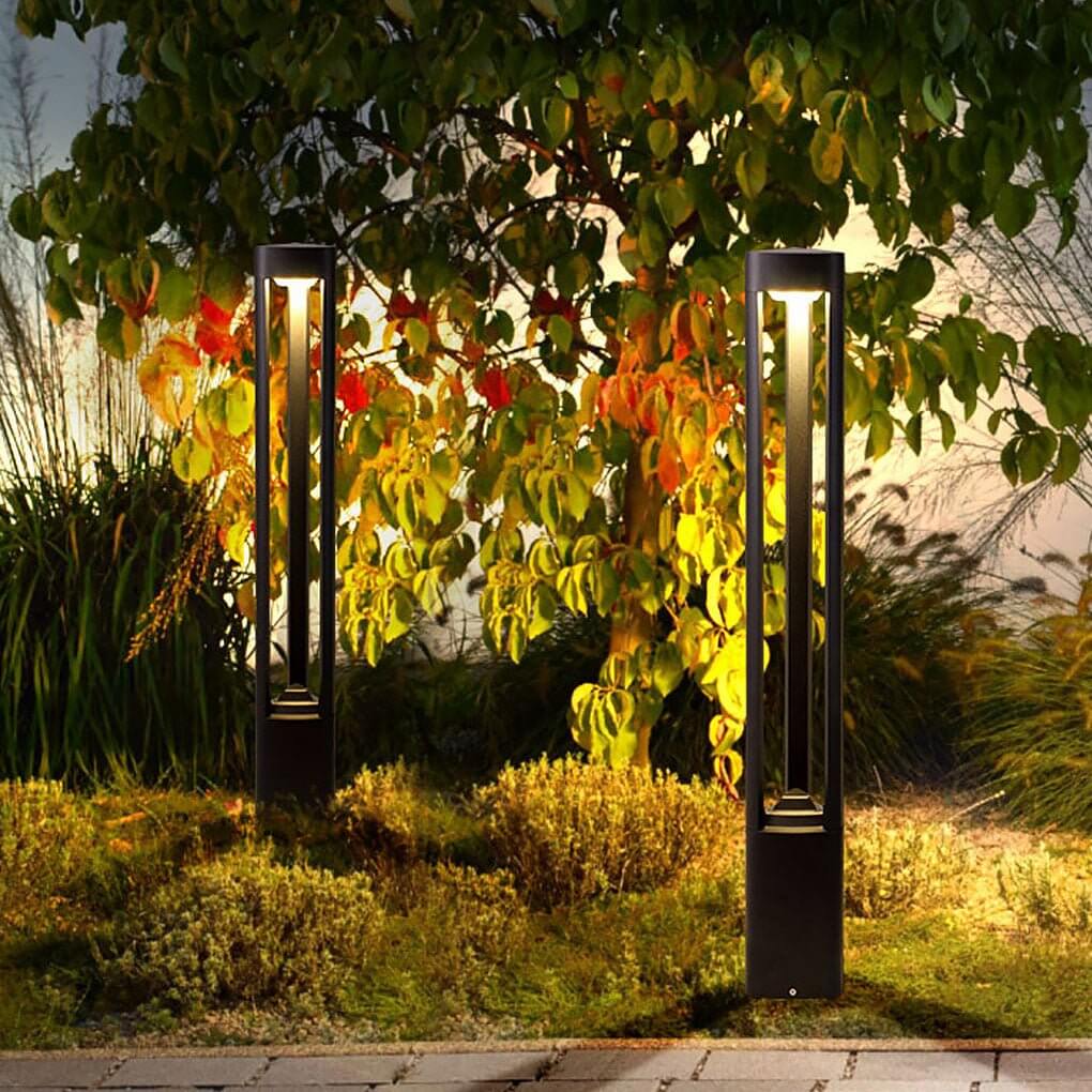 Hollow Bollard LED Light - Three-Sided Illuminated Outdoor Lighting