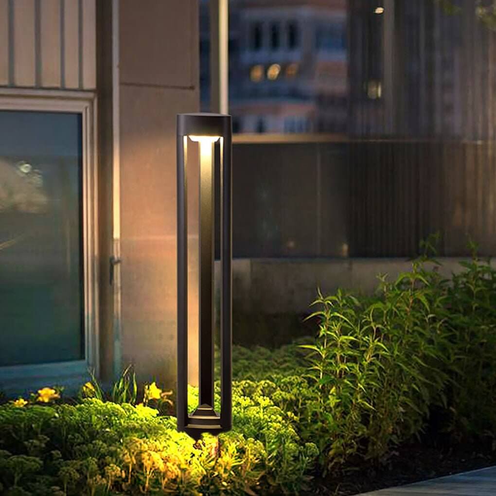 Hollow Bollard Light | Three-Sided LED Illuminated Design | Outdoor Lighting Solution