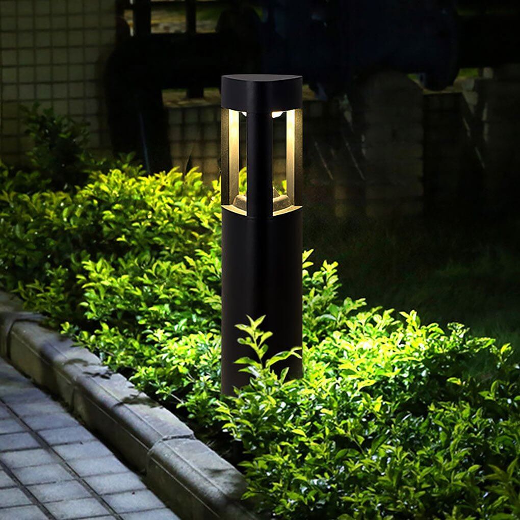Hollow Bollard Light | Three-Sided LED Illuminated Design | Outdoor Lighting Solution