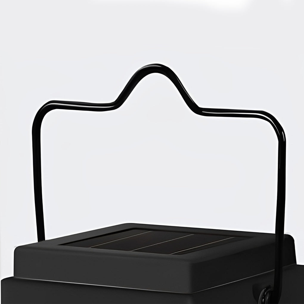 Candlestick Lantern Portable LED Solar Outdoor Lamp Black