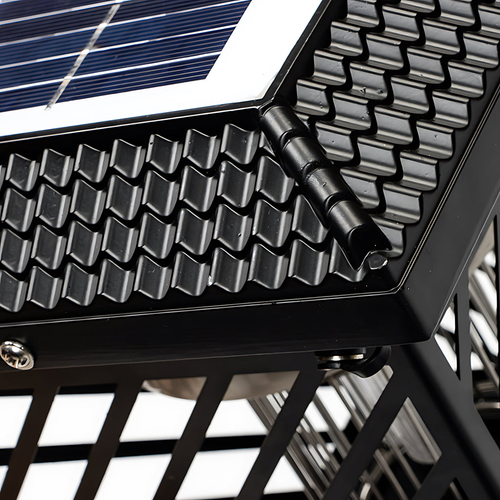 Compact Solar-Powered Black Landscape Lighting - Waterproof Stainless Steel Outdoor Fixtures