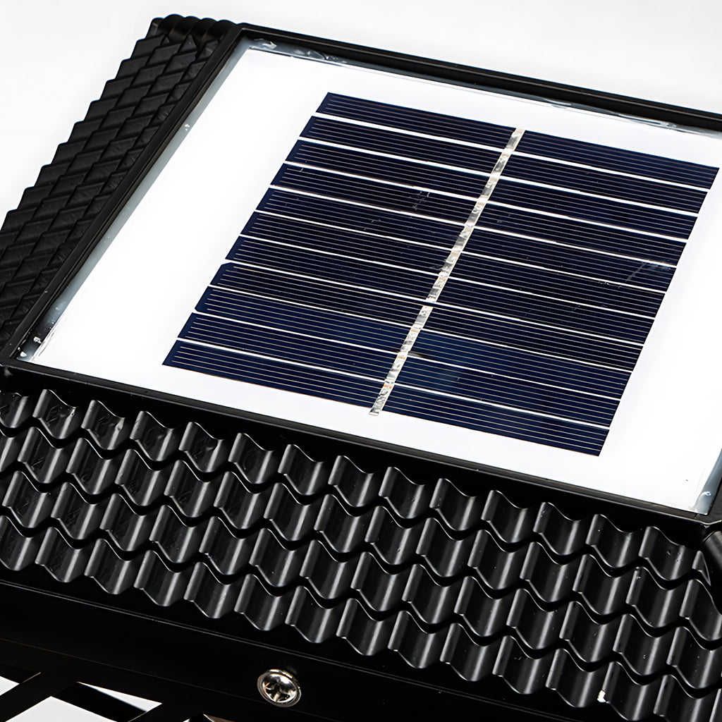 Compact Solar-Powered Black Landscape Lighting - Waterproof Stainless Steel Outdoor Fixtures