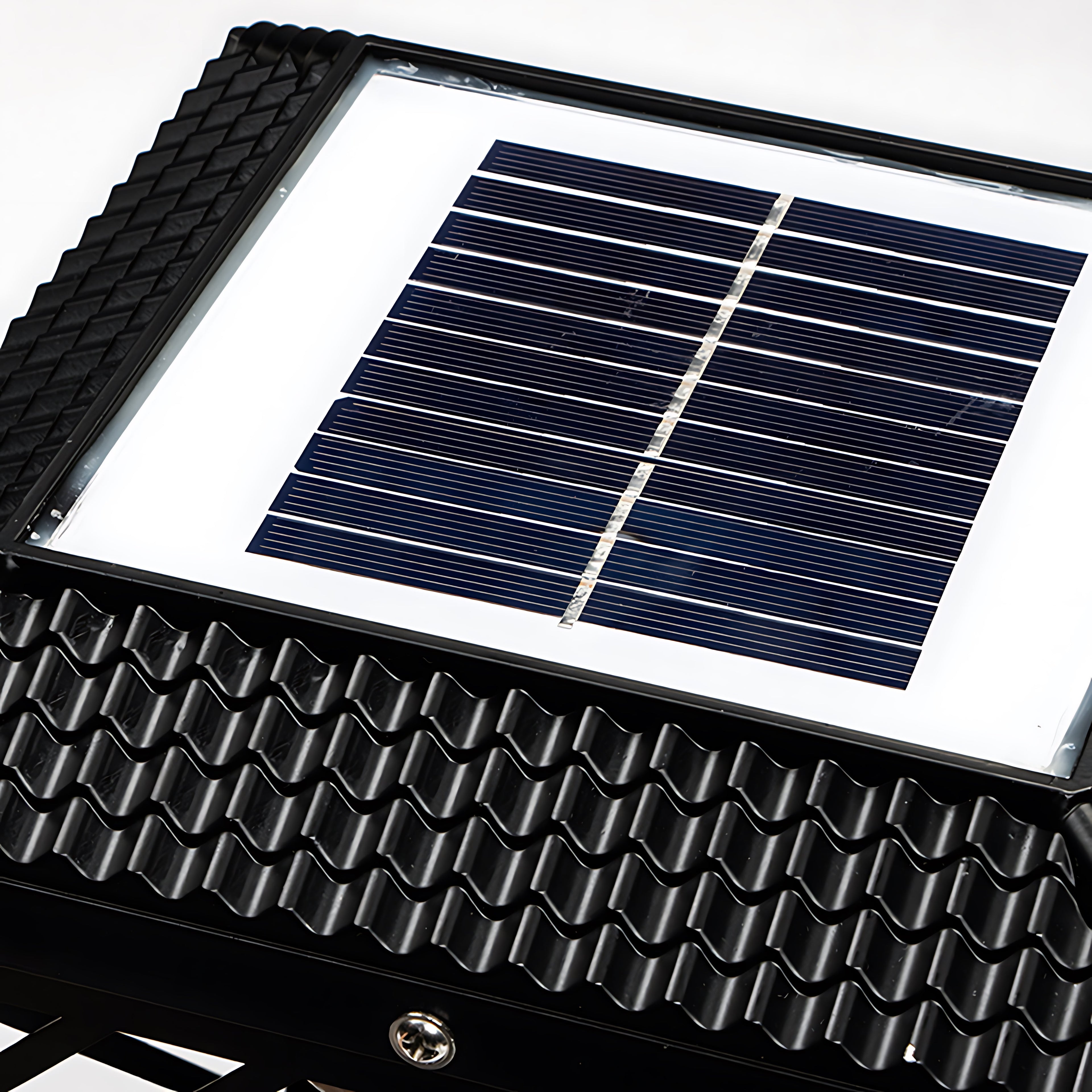 Compact Solar-Powered Black Landscape Lighting - Waterproof Stainless Steel Outdoor Fixtures