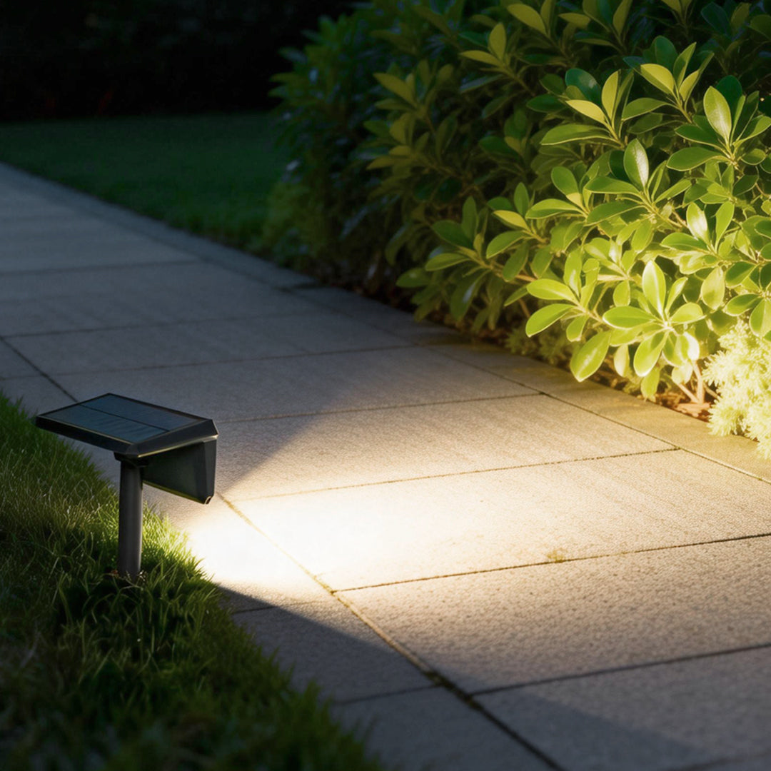 Modern LED Solar Path Lights - Outdoor Black Lawn Lamp