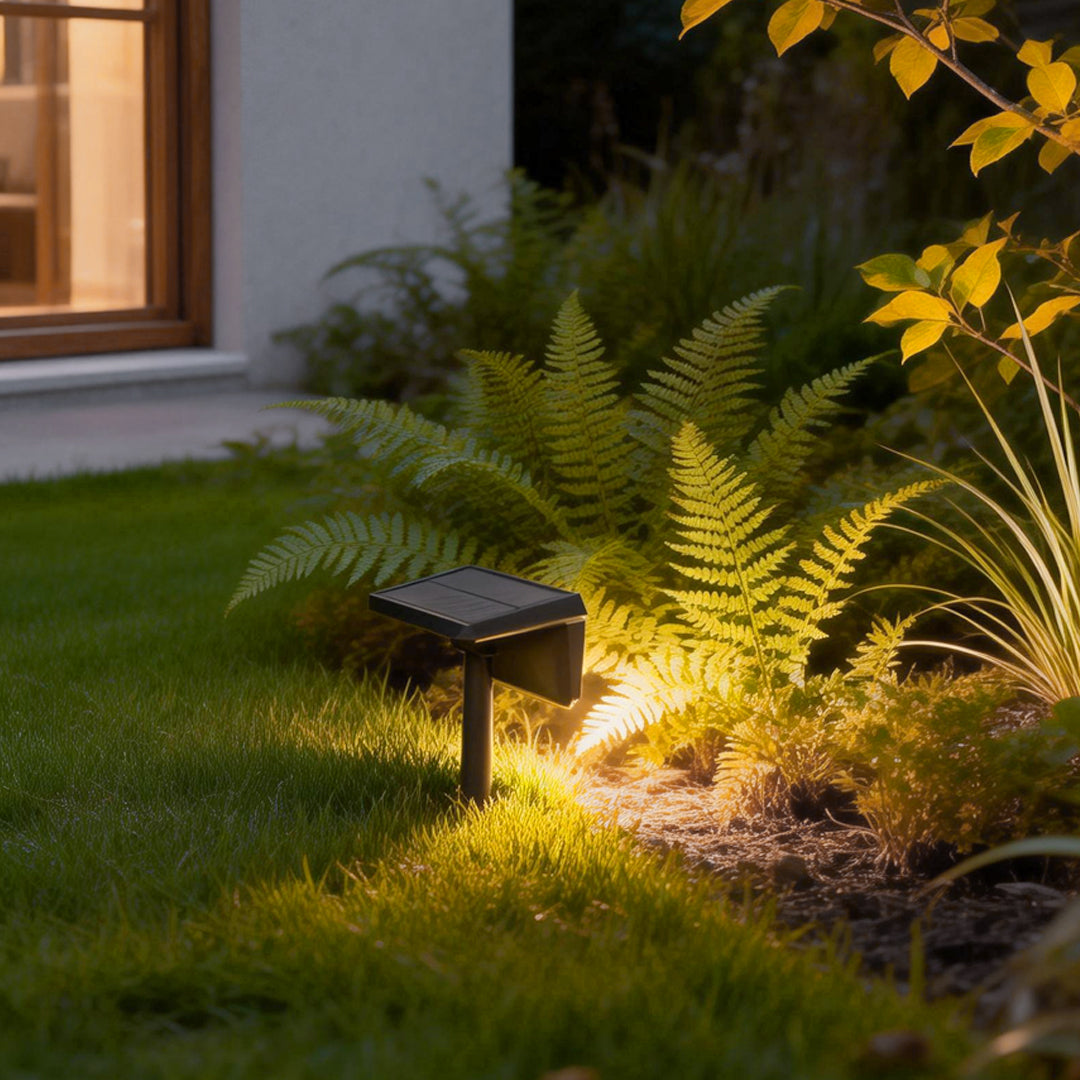 Modern LED Solar Path Lights - Outdoor Black Lawn Lamp